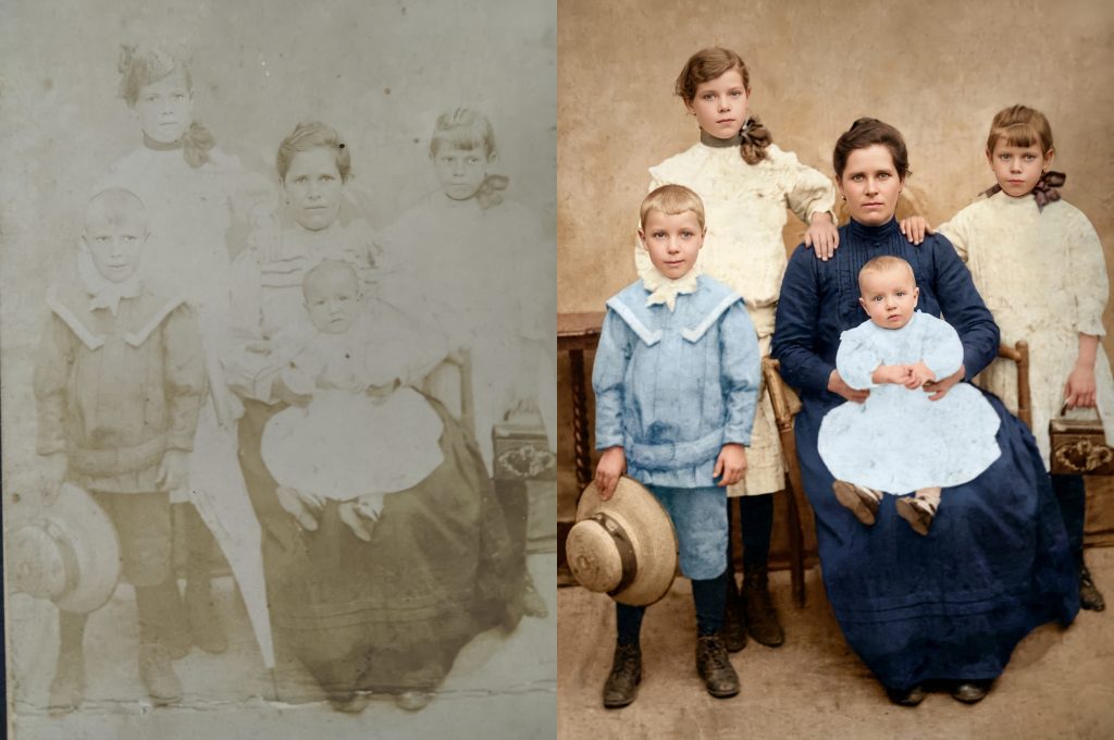 Restauration dune vielle photo