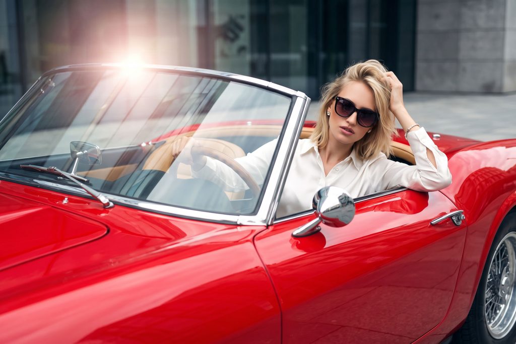 photo de mode en voiture